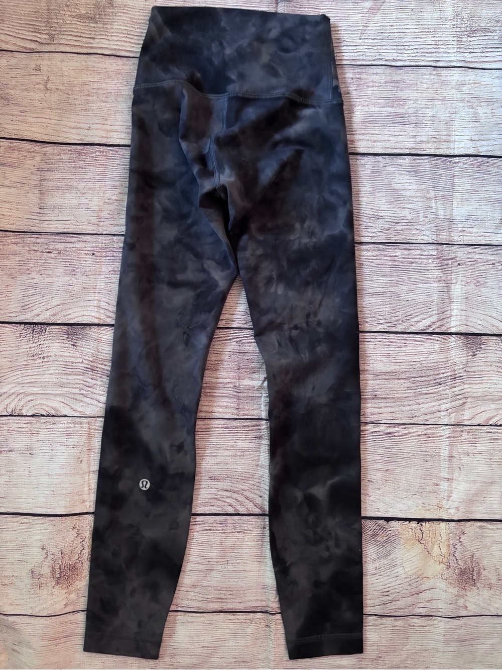 lululemon athletica Girls' Black Marble Tie-Dye Leggings